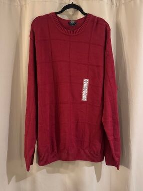NWT Dockers Men's Big & Tall Red Crewneck Sweater